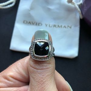 David Yurman Albion Ring w/ Black Onyx & Diamonds